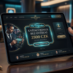 Futuristické rozhraní kasina s nabídkou bonusu bez ověření pro rok 2026