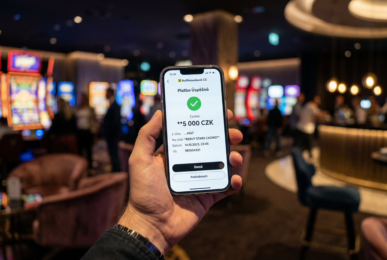 Moderní rozhraní platební brány GoPay pro české online kasino